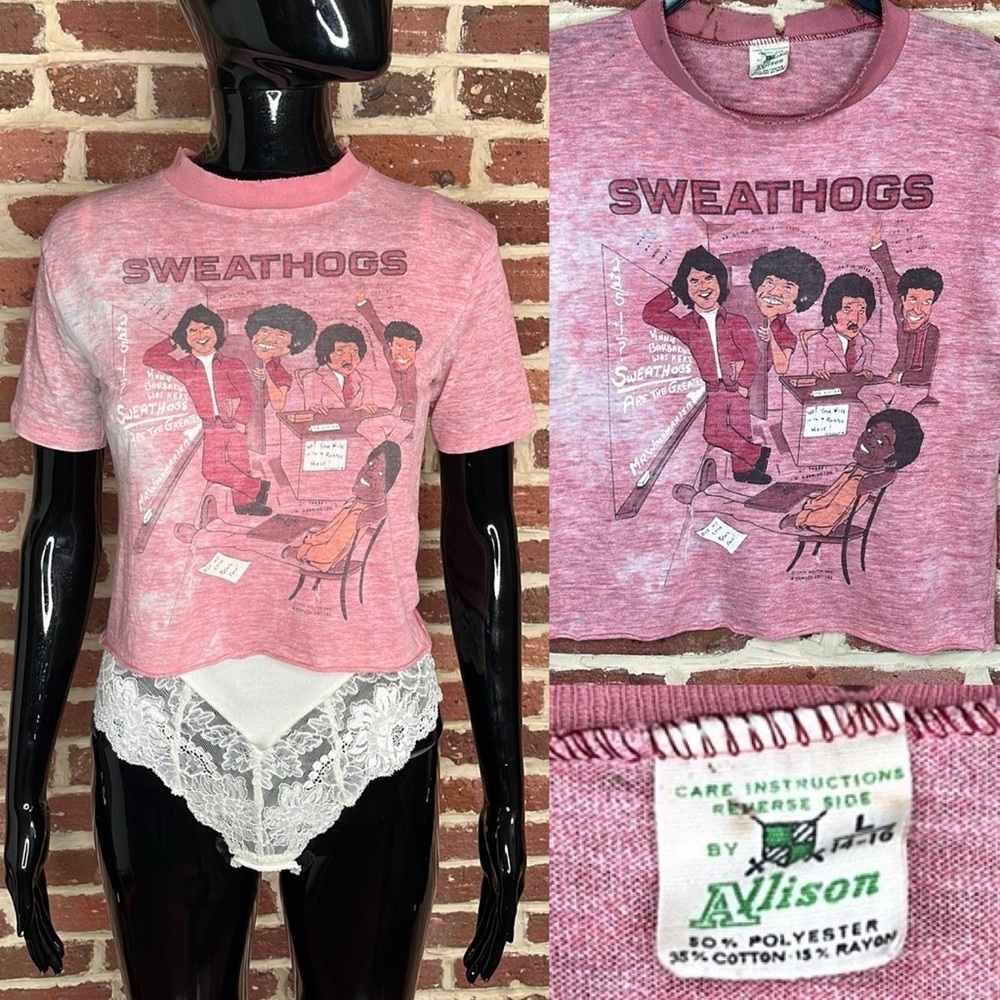 Vintage 70s Rare Welcome Back Kotter TV show SWEATHOGS T-shirt by Allison